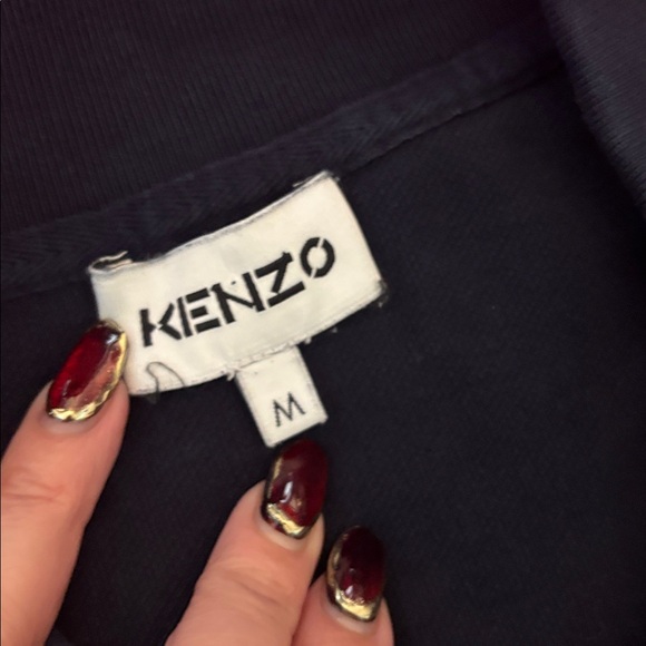 Kenzo Navy Polo with Embroidered Patch, M - Picture 5 of 7